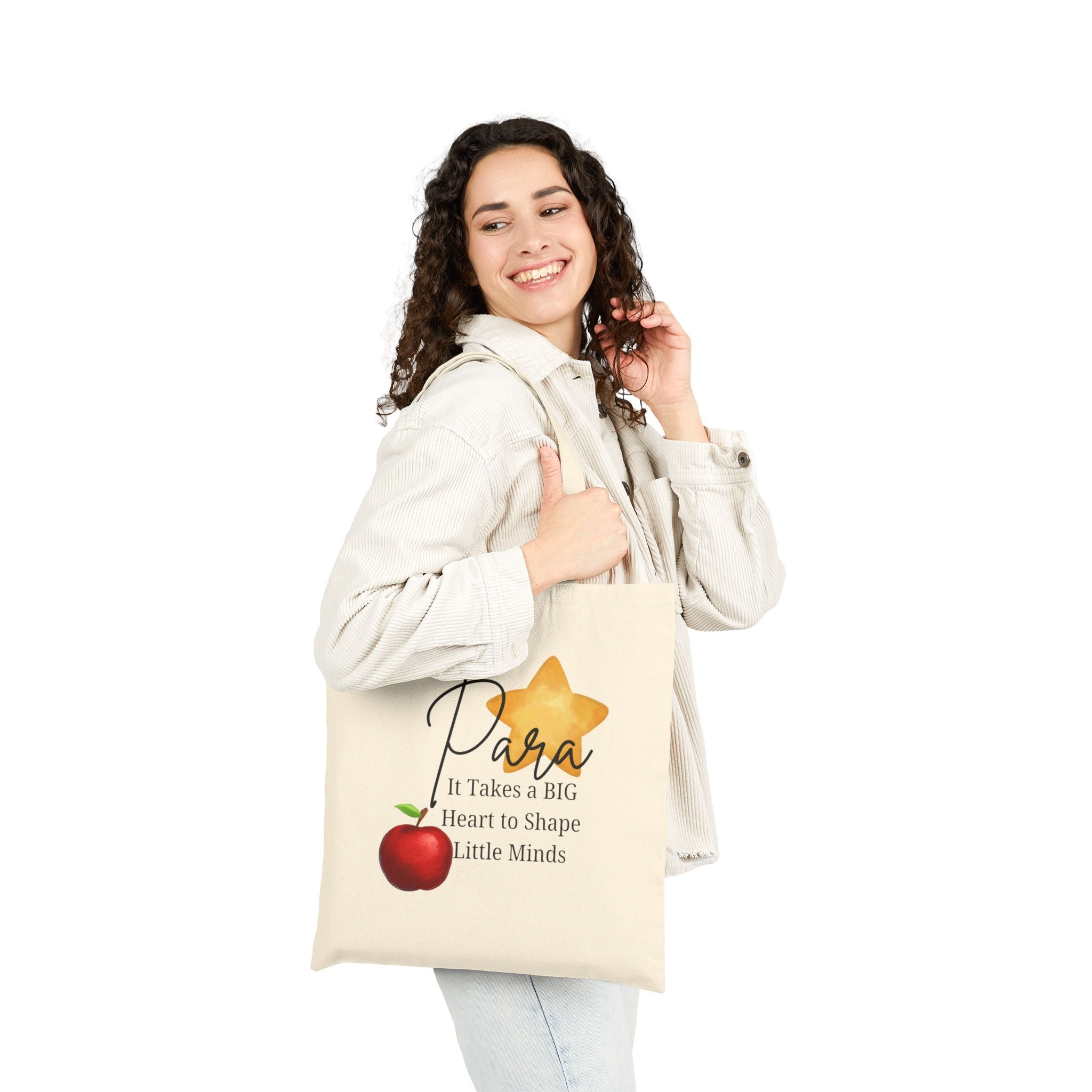 Tote Bag — Para Teacher 'It Takes a BIG Heart to Shape Little Minds' Canvas Tote