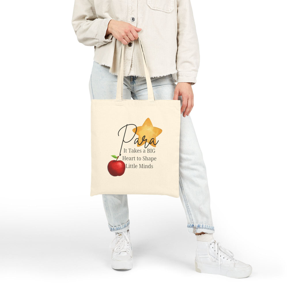 Tote Bag — Para Teacher 'It Takes a BIG Heart to Shape Little Minds' Canvas Tote