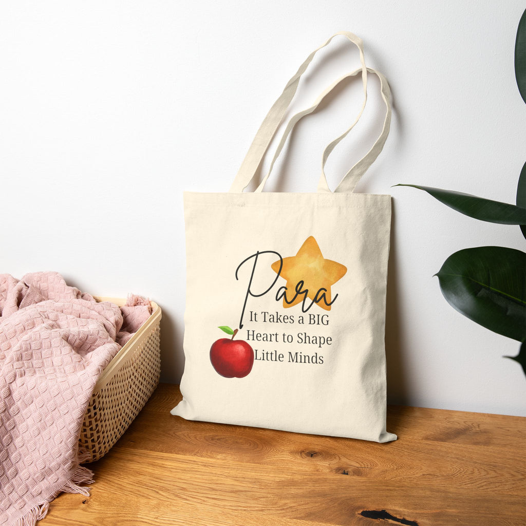Tote Bag — Para Teacher 'It Takes a BIG Heart to Shape Little Minds' Canvas Tote